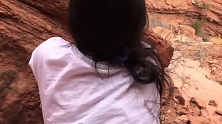 Snuck off trail so we could fuck in the park!