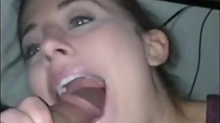 Friends sister secretly films blowjob