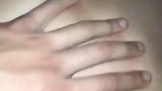 Asian couple goes at it and boyfriend slips finger in ass as she moans