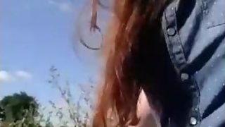 hot redhead take clothes off.