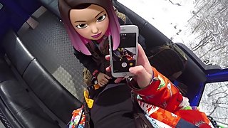 Sex with Hot Girl in the Cable Cars at the Ski Resort Ч POV Amateur Couple