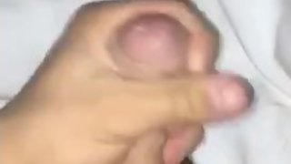Fit English teen wanks his big dick on snapchat