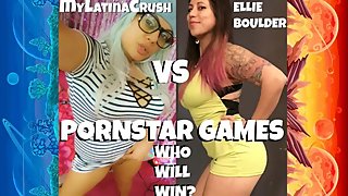 HEAD or TAIL Pornstar Games MyLatinaCrush VS Ellie Boulder who will win?