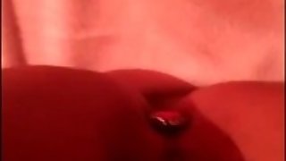 Perfect 19yo ass with red plug shows her shaved pussy