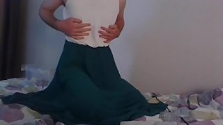 Jasmine crossdresser in a wonderful dress