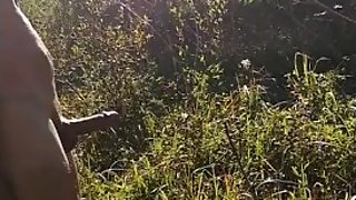 masturbate in the field. hunters appeared.