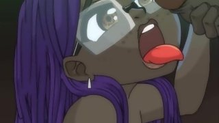 Black teen recording man cum on her face