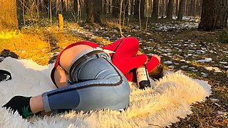 WOKE UP A STRANGER WITH A DICK AND FUCKED IN PUBLIC IN THE WOODS