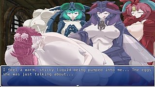 Three flies girl force a guy to fertilize their eggs with sperm